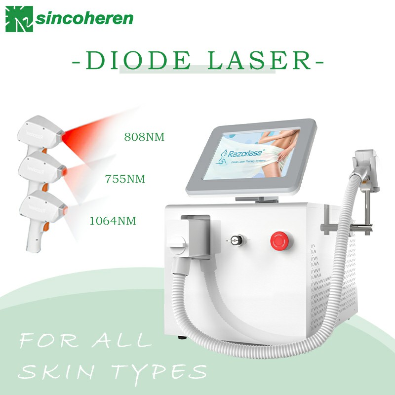Portable Diode Laser Hair Removal 808 755 1064nm Machine