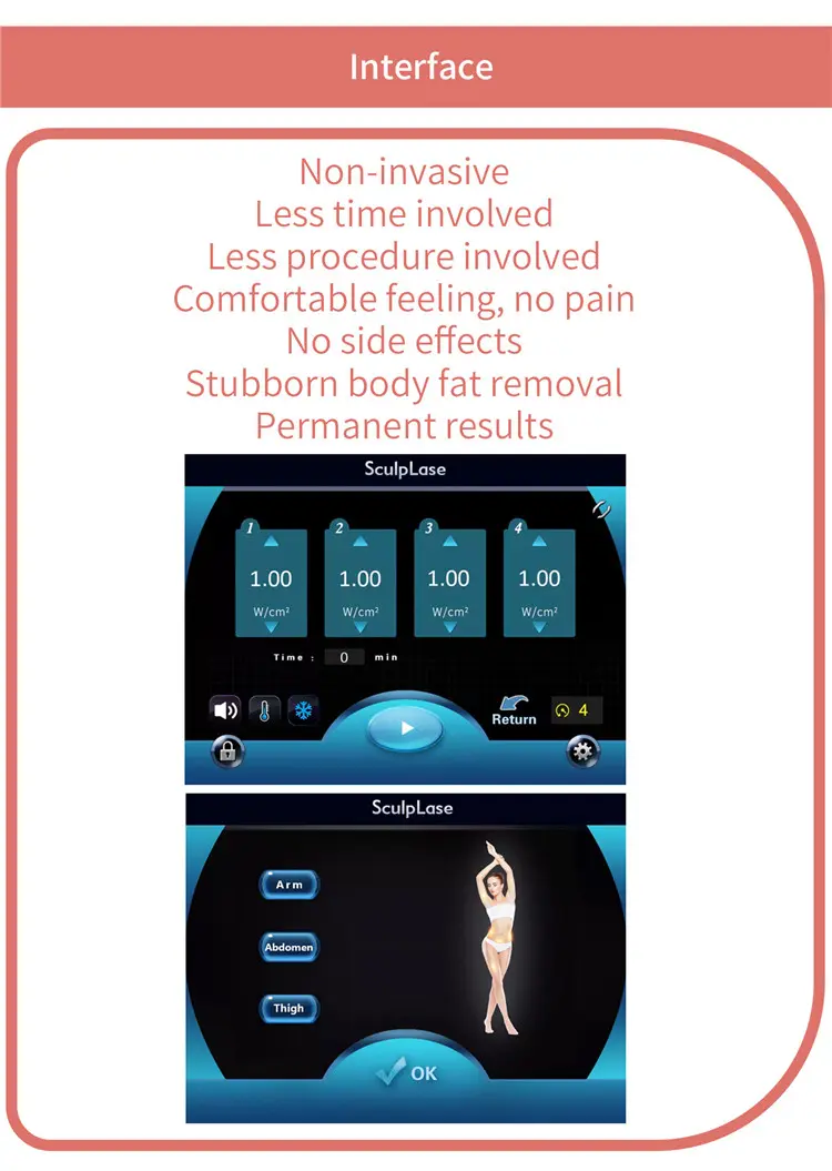 1060nm Laser Lipolysis Body Slimming Machine (7)