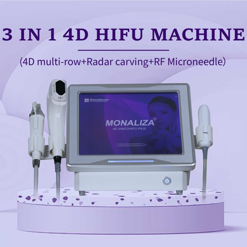 4D HIFU 3 IN 1 Radar Carving RF Microneedle Machine For Salon