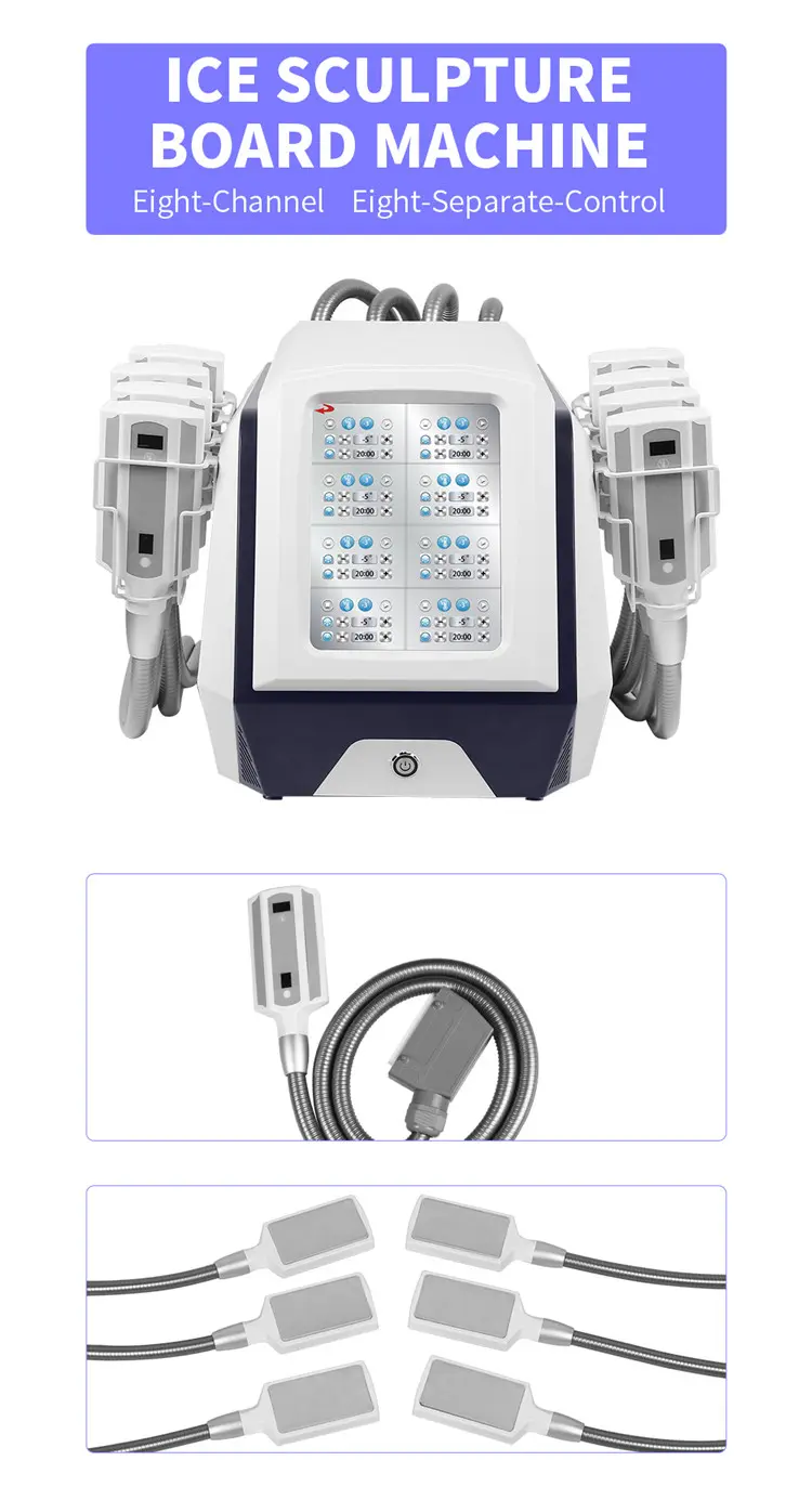 8in1 Cryolipolysis Plate 360 Cryo Freezing Machine Fat Reduction Machine